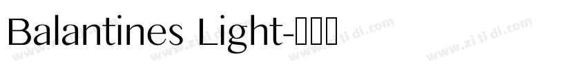 Balantines Light字体转换